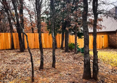 Pinstripe Lawn Care and Landscaping Residential Wood Fence Installation